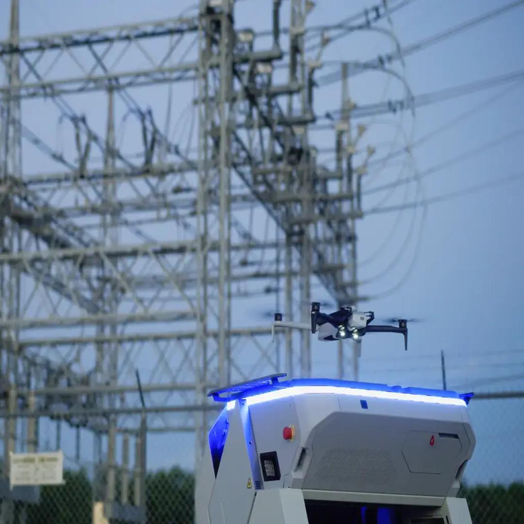 Skydio X10 inspecting electrical lines